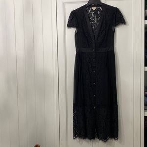Black lace Temperley London cocktail dress size 6